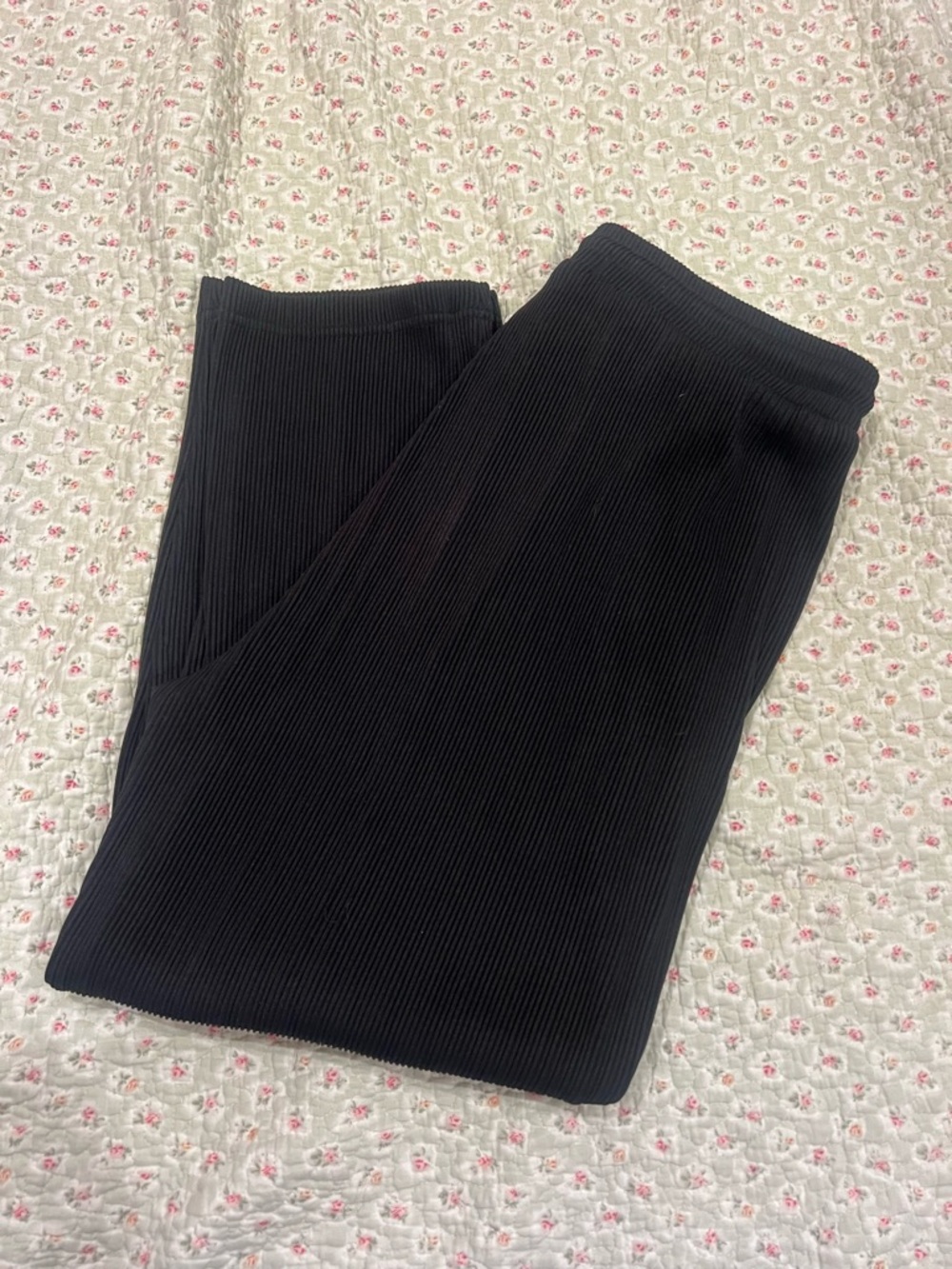 Men's Black Corduroy Ribbed Stretch Pants